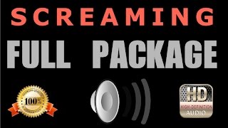 Screaming Sound Effects ➡  Full Package  HQ [upl. by Ramar]