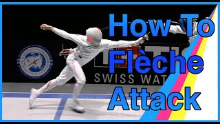 How To Flèche Attack  Epee Fencing [upl. by Muhcon]