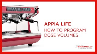 How to program dose volumes on the Appia Life  Nuova Simonelli [upl. by Cloe]