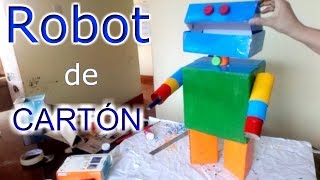 ¡Hagamos un ROBOT DE CARTÓN  Tutorial [upl. by Ecirtak]