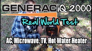 Real World Test on Generac iQ2000 Will It Power AC TV Water Heater amp More [upl. by Thea]