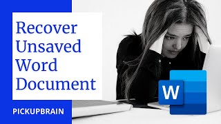 😬How to recover unsaved Word Document  Recover crashed word document 2020 🤓 [upl. by Rolecnahc337]