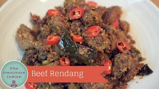 Beef Rendang  Rendang Daging  Malaysian Beef Curry Recipe [upl. by Atiuqaj]