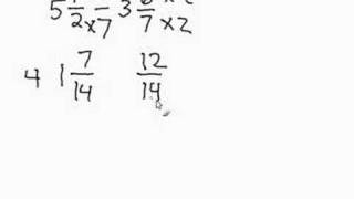 Subtracting Fractions with Borrowing [upl. by Zoubek]