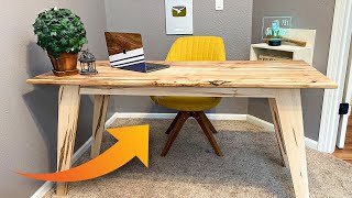 How To Make a Modern Desk  DIY Woodworking Project [upl. by Eixam]