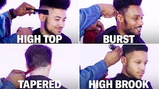 How to Cut 12 Types of Fade Haircuts  GQ [upl. by Colb]