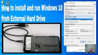 How to install and run Windows 10 from External Hard Drive [upl. by Maillliw948]