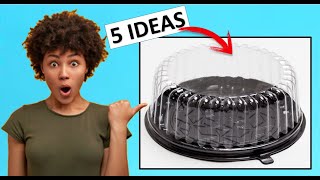 5 MANUALIDADES con ENVASE PLÁSTICO CONTENEDORES DE TORTAS 😱 IDEAS GENIALES CON RECICLAJE ♻ [upl. by Combe]