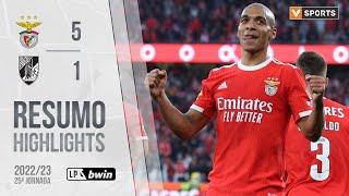 Highlights  Resumo Benfica 51 Vitória SC Liga 2223 25 [upl. by Angele796]