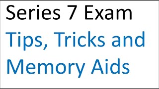 Series 7 Exam Prep Test Taking Tips Tricks amp Memory Aids courtesy of the Series 7 Guru [upl. by Anawyt491]