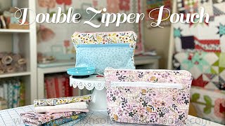 Ericas Double Zipper Pouch  SEWING TUTORIAL [upl. by Zetneuq381]