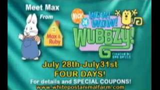 Max from Max amp Ruby and Wubbzy from Wow Wow Wubbzy visit White Post Farms in Melville NY [upl. by Chenay]