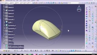 Modeling Mouse by Catia V5R20 [upl. by Lachus465]