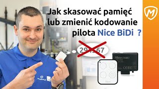 Jak skasować pamięć lub zmienić kodowanie pilotów Nice Era BiDi [upl. by Eelrak347]