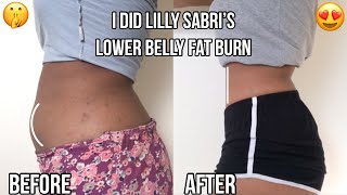 I DID Lilly Sabris LOWER BELLY FAT BURN challenge [upl. by Margo]