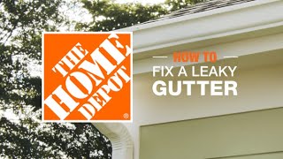 How To Fix A Leaky Gutter  The Home Depot [upl. by Josephina230]