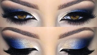 Gold and Cobalt Blue MakeUp Tutorial  Mellissa Samways [upl. by Anwahsal]