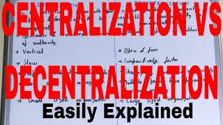 Centralization vs DecentralizationDifference between centralization and decentralization [upl. by Deckert]