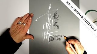 Kalligraphie Tutorial  Calligraphy and Art by Elli Konstanzer [upl. by Rosalia]