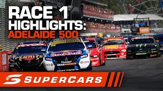 Highlights Race 1 Adelaide 500  Supercars 2020 [upl. by Ydospahr]