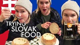 Trying Slovak Food  What I Ate in Bratislava Slovakia [upl. by Gerard]