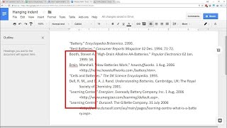 Google Docs  Hanging Indent [upl. by Aikimat]