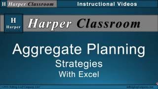 Aggregate Planning Strategies with Excel  Dr Harpers Classroom [upl. by Nagoh]