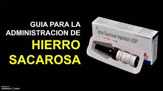 Cómo administrar HIERRO SACAROSA IV 💉  Las MEJORES RECOMENDACIONES [upl. by Aruabea]