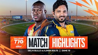 2024 Abu Dhabi T10 I Match 13 Highlights Delhi Bulls vs Ajman Bolts  Season 8 [upl. by Tarrant711]