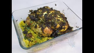 Recette de coquelet rôti farci au couscous [upl. by Vachill]