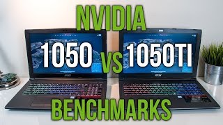 Nvidia 1050 vs 1050 Ti  Laptop Graphics Comparison Benchmarks [upl. by Pandora]