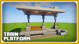 Minecraft How To Build A Train Platform Tutorial Easy Survival Minecraft Design [upl. by Leboff]