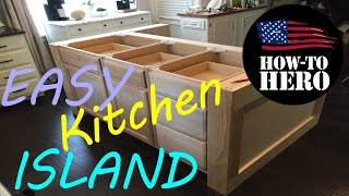 Custom KITCHEN Island Build  EASY [upl. by Halas]