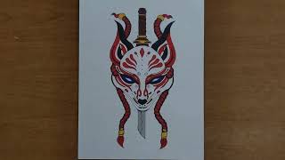 Japanese Kitsune Mask [upl. by Ytte]