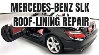 MERCEDES BENZ SLK HEADLINER REMOVAL ROOF LINING REPAIR [upl. by Nabois]