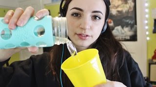 ASMR Water Bottle Spraying Tapping Sounds With Whispers [upl. by Hinkle548]