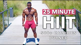 NO EQUIPMENT FULL BODY HIIT 25 MINUTES  BURN UP TO 500 CALORIES [upl. by Somisareg]