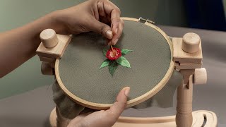 Versatile Embroidery Stand Hoop  Needlework Stand [upl. by Hoxsie751]