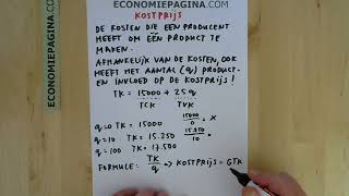 Kostprijs Economiepaginacom [upl. by Austina]