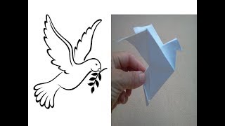 Origami Dove🕊️☮️ DIY Paper Crafts  Cómo Hacer una Paloma de Papel Manualidades Papiroflexia [upl. by Nnyliram]