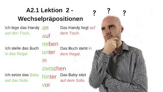 Deutschkurs A21  Wechselpräpositionen [upl. by Iznik566]