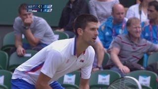 Hewitt AUS v Djokovic SRB Mens Tennis 3rd Round Replay  London 2012 Olympics [upl. by Harald]