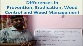 Differences in Prevention Eradication Weed Control and Weed Management [upl. by Elohcim631]