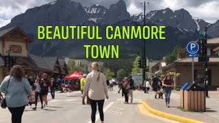 A crazy busy afternoon in Downtown Canmore  the most beautiful Mountain Town of Canada 🇨🇦 [upl. by Eelreveb21]