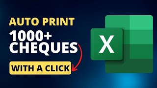 Auto print Unlimited Cheques in Excel [upl. by Aksel533]