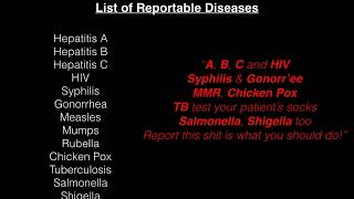 Reportable Diseases Song  USMLE Mnemonic [upl. by Budge]