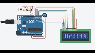 Digital Clock Using Arduino TINKERCAD [upl. by Nelli588]