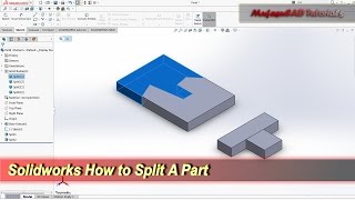 Solidworks How To Split A Part  Basic Tutorial [upl. by Kaylee67]