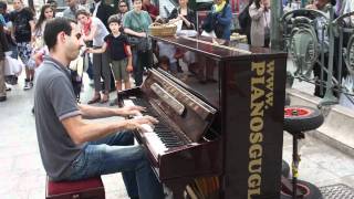 Paris street piano player Steve VillaMassone [upl. by Eibbil]