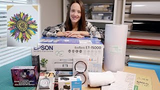 How to Set up an Epson EcoTank 15000 for Sublimation  Supplies you need amp Making my first print [upl. by Willa]